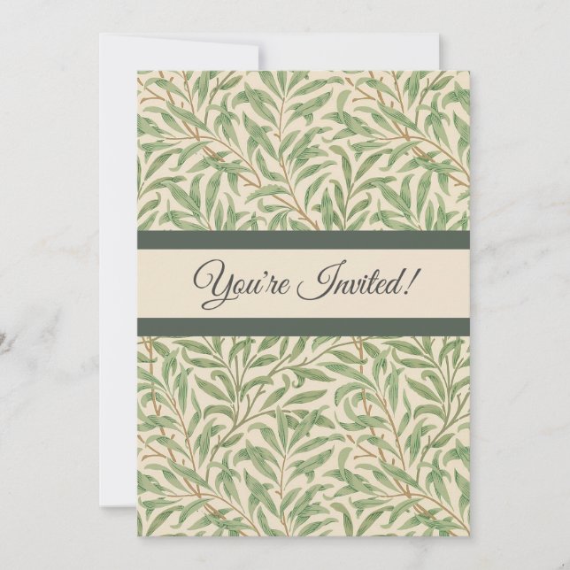 Invitation Jardin aux branches de saule de William Morris Fle (Devant)