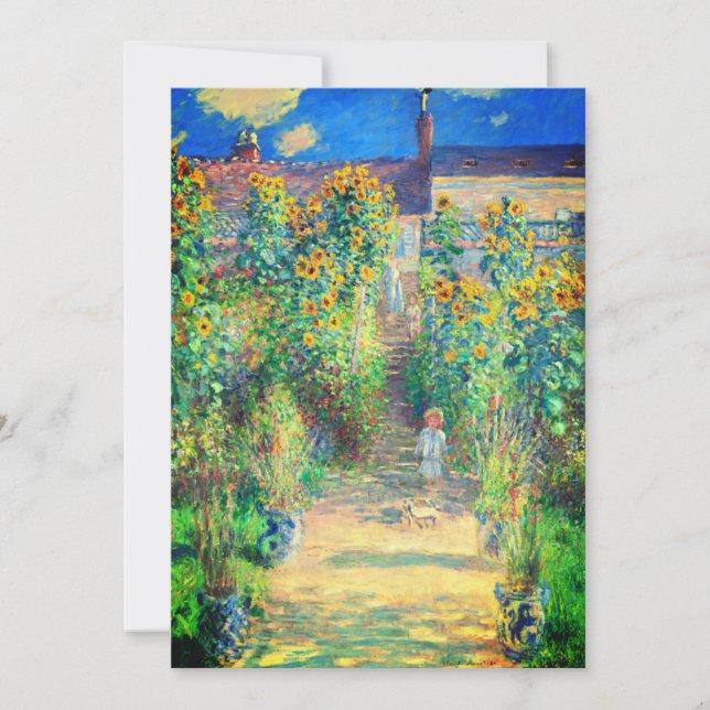 Invitation Jardin aux fleurs de Monet (Devant)