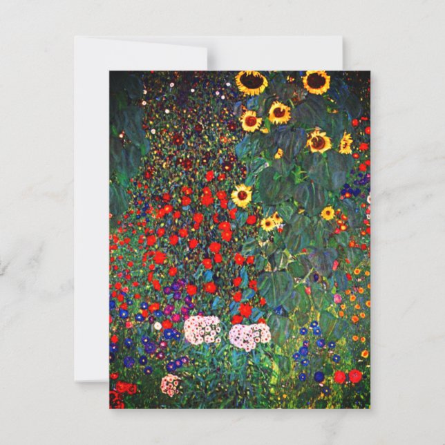 Invitation Jardin aux fleurs Gustav Klimt (Devant)