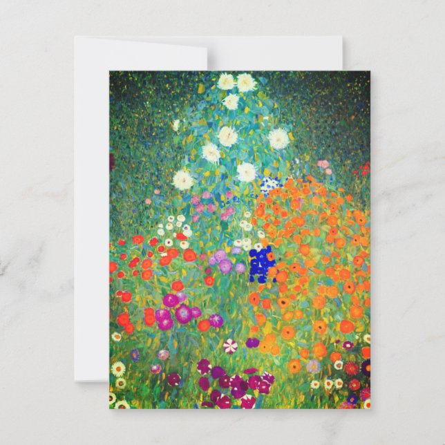 Invitation Jardin aux fleurs Gustav Klimt (Devant)