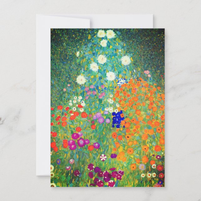 Invitation Jardin aux fleurs Gustav Klimt (Devant)