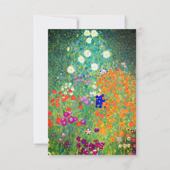 Invitation Jardin aux fleurs Gustav Klimt (Devant)