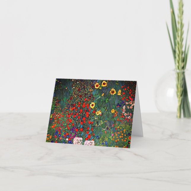 Invitation Jardin aux fleurs Gustav Klimt (Devant)