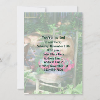 Invitation Jardin aux fleurs pittoresques