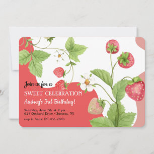 Invitation Jardin aux fraises