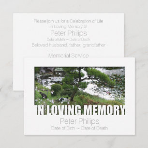 Invitation Jardin avec chats en mémoire d'amour 8 Modèle