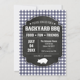 Invitation Jardin barbecue dans la marine