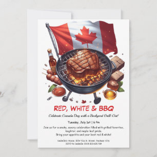 Invitation Jardin BBQ Bash   Fête du Canada