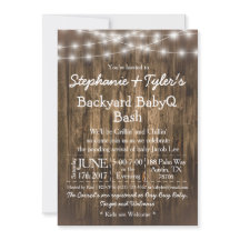 Jardin BBQ BBQ Bash Baby shower rustique bois
