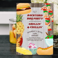 Jardin BBQ Party Chillin rustique et Grillation
