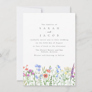 Invitation Jardin Bohème de Fleurs Sauvages de Printemps Code