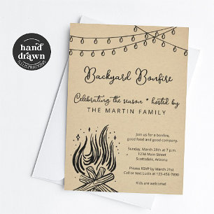 Invitation Jardin Bonfire Automne