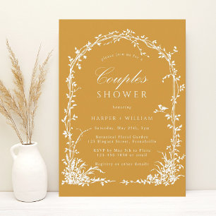 Invitation Jardin botanique arqué couples douche Amber
