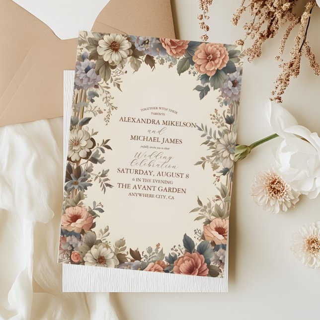 Invitation Jardin botanique Art Nouveau Mariage (Créateur téléchargé)