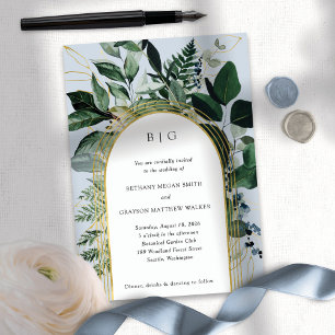 Invitation Jardin botanique, Bleu Duché, Verdure Moderne