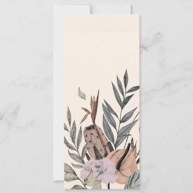 Invitation Jardin botanique de Boho - Illustration florale (Devant)