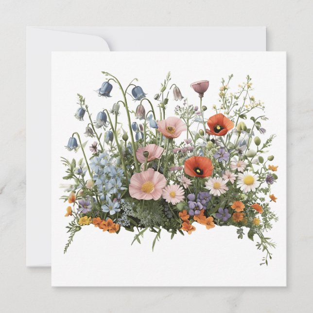 Invitation jardin botanique de prairie fleurie fleurs (Devant)