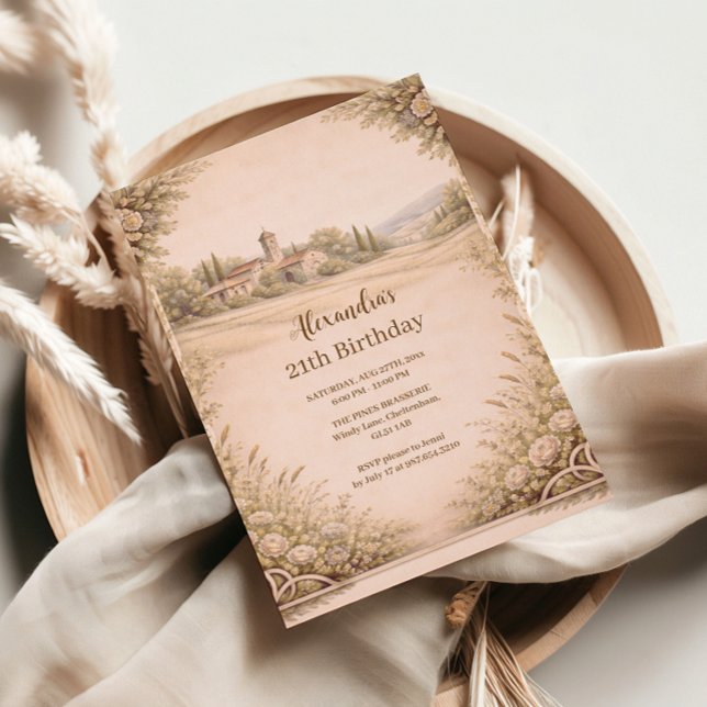 Invitation Jardin Botanique Élégant Anniversaire (Créateur téléchargé)