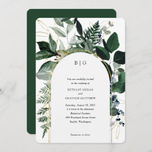 Invitation Jardin botanique élégant mariage moderne