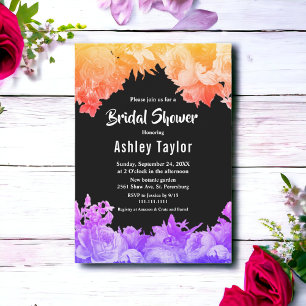 Invitation Jardin Botanique Élégant Néo Floral Baby Shower de