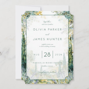 Invitation Jardin Botanique Pastel Serein