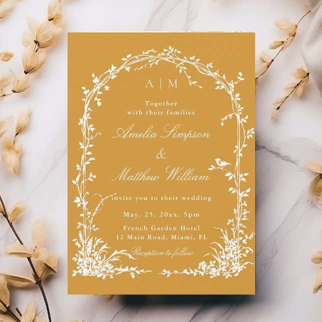 Invitation Jardin botanique romantique avec arche pour mariag (Créateur téléchargé)