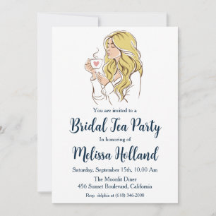 Invitation jardin botanique thé fête nuptiale douche