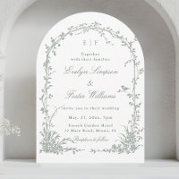 Jardin Botanique Vert Sauge Arche de Mariage Roman