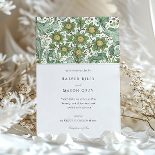 Invitation Jardin botanique William Morris Mariage Floral