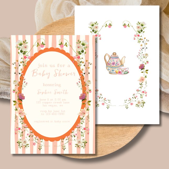 Invitation Jardin bouillant Baby shower de couronne lunaire (Créateur téléchargé)