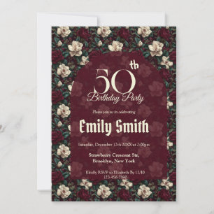 Invitation Jardin Chic de Gardenias Fête Estivale Esthétique