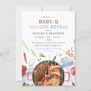 Invitation Jardin Coed BBQ Bender Reveal