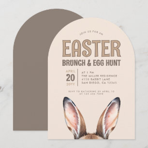 Invitation Jardin d'aquarelle moderne Ears Pâques