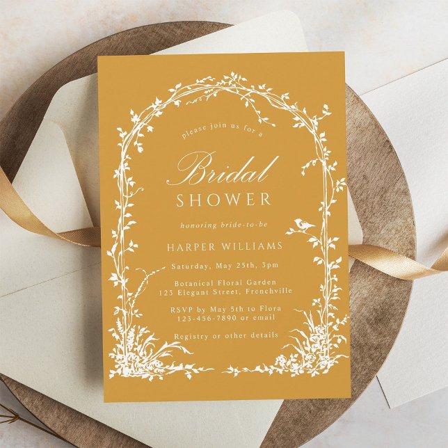 Invitation Jardin d'arche botanique Mariage ambré (Créateur téléchargé)