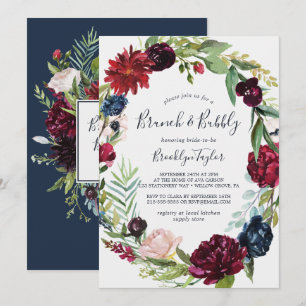 Invitation Jardin d'automne   Brunch de courge bordeaux et bu