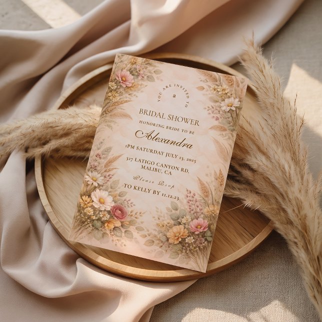 Invitation Jardin d'automne Floral Shower de Mariage (Créateur téléchargé)
