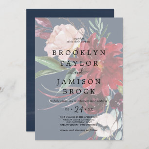 Invitation Jardin d'automne   Mariage floral défraîchi de la 