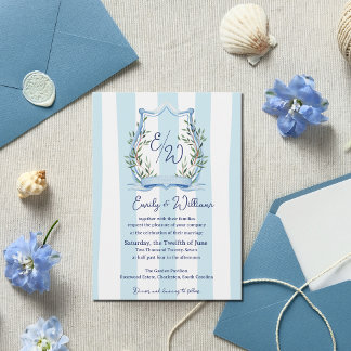 Invitation Jardin de campagne français de la propriété Blue S