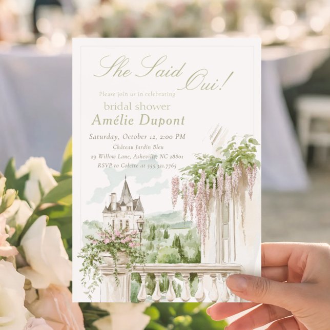 Invitation Jardin de château français romantique pour enterre (Créateur téléchargé)