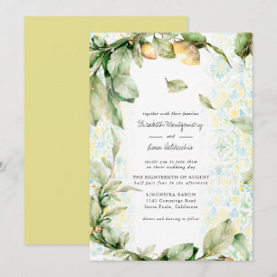 Invitation Jardin de citron italien   Mariage bohème botaniqu