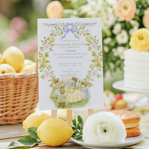 Invitation Jardin de Citrons Anniversaire avec Souris