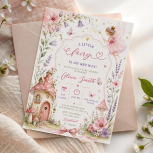 Invitation Jardin de Fées Filles Florales Baby Shower