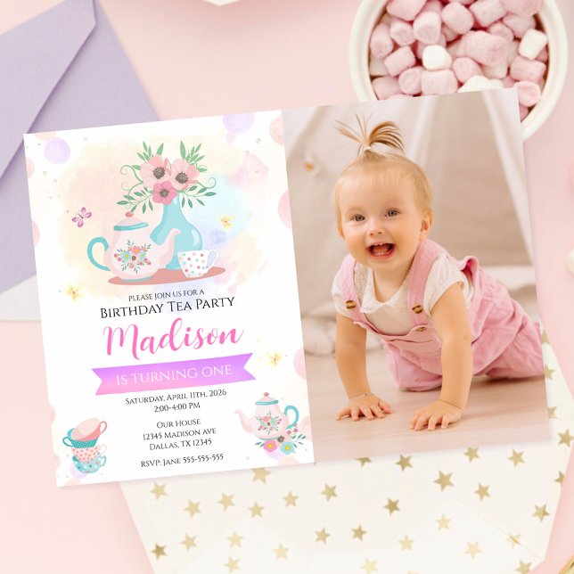 Invitation Jardin de fête d'anniversaire floral de printemps  (Créateur téléchargé)