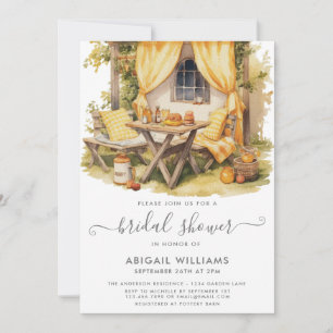 Invitation Jardin de fête Pique-nique Orange Citrus Fête des