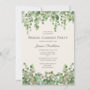 Invitation Jardin de fête prénuptiale Feuillage d'eucalyptus