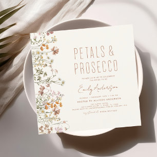 Invitation Jardin de Fêtes des mariées de fleur sauvage Petal