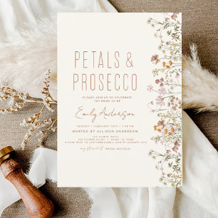 Invitation Jardin de Fêtes des mariées de fleur sauvage Petal