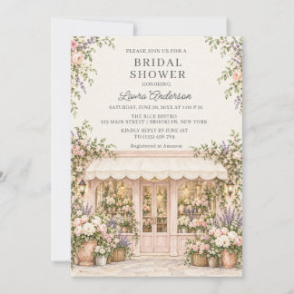 Invitation Jardin de Fleurs Baby Shower de Mariée
