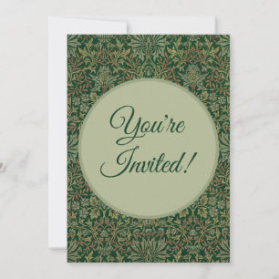 Invitation Jardin de fleurs de William Morris - Verts
