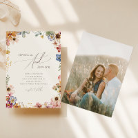 Jardin de fleurs sauvages boho beige Photo Mariage